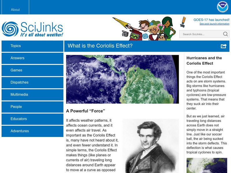 Sci Jinks: What Is the Coriolis Effect? Website