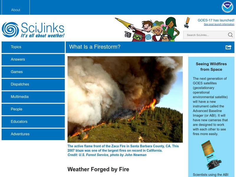 Sci Jinks: Firestorm Website Sci Jinks: Firestorm Website