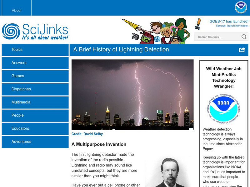 Sci Jinks: A Brief History of Lightning Detection Website Sci Jinks: A Brief History of Lightning Detection Website