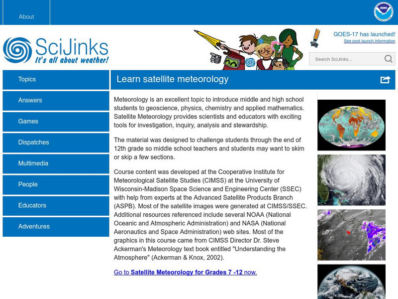 Sci Jinks: Learn Satellite Meteorology Unit Plan Sci Jinks: Learn Satellite Meteorology Unit Plan