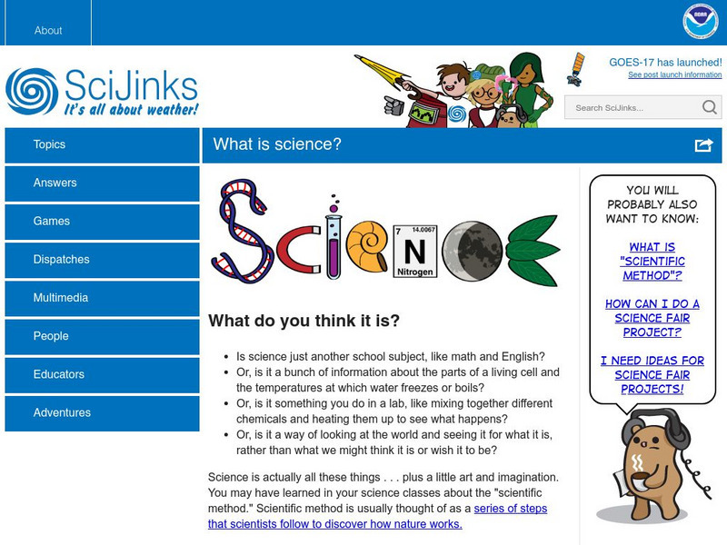 Sci Jinks: What Is Science? Website