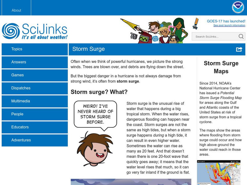 Sci Jinks: Storm Surge Website Sci Jinks: Storm Surge Website