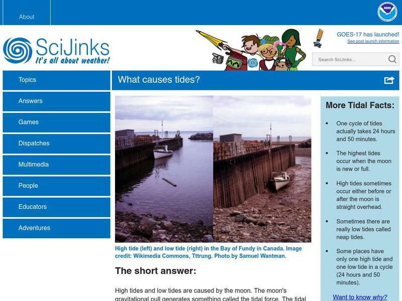 Sci Jinks: What Causes Tides? Website Sci Jinks: What Causes Tides? Website