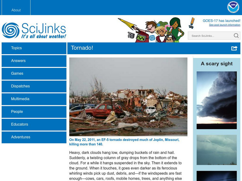 Nasa: Sci Jinks: Tornado! Website