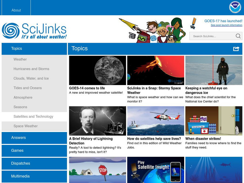 National Aeronautics and Space Administration: Scijinks: Satellites Technology Website National Aeronautics and Space Administration: Scijinks: Satellites Technology Website