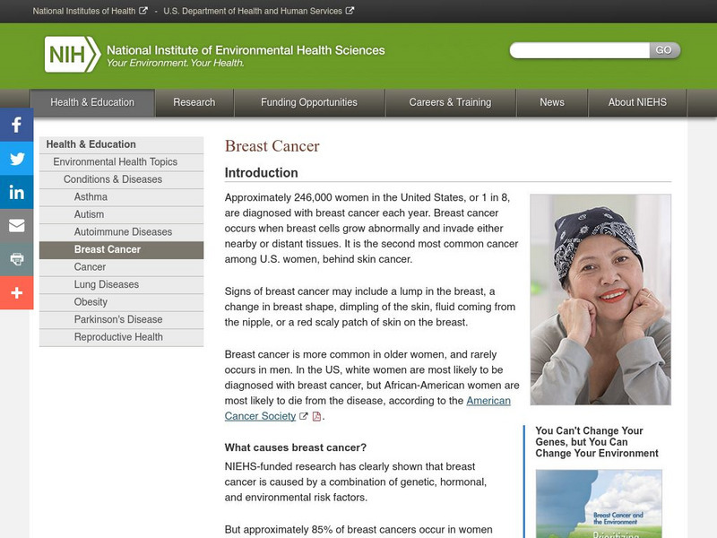 Niehs: Breast Cancer Article Niehs: Breast Cancer Article