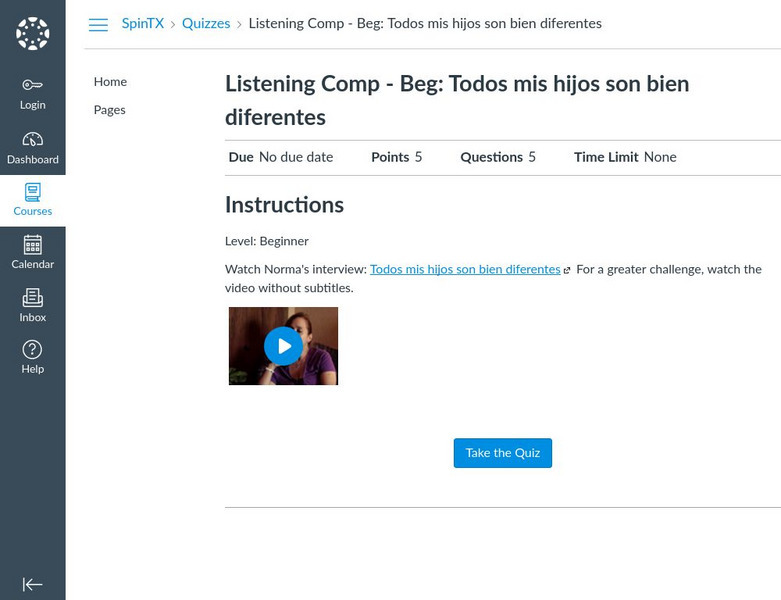 Spanish in Texas: Listening Comp Beg: Todos Mis Hijos Son Bien Diferentes Unknown Type Spanish in Texas: Listening Comp Beg: Todos Mis Hijos Son Bien Diferentes Unknown Type