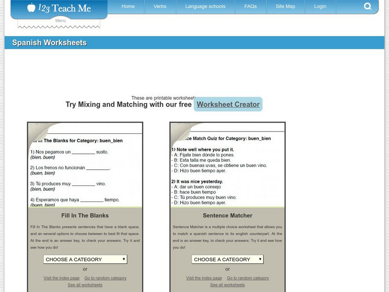 123 Teach Me: Spanish List Unknown Type