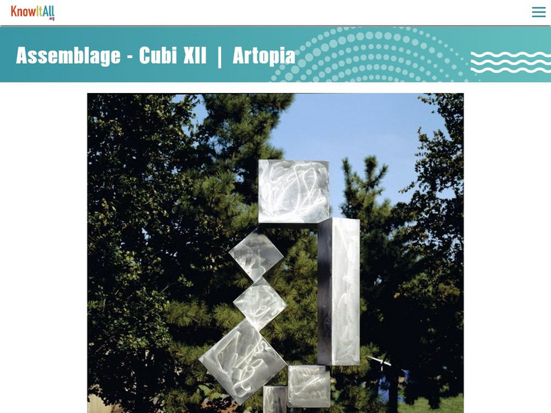 Etv: Artopia: Sculpture Critic: Cubi Xii by David Smith Activity