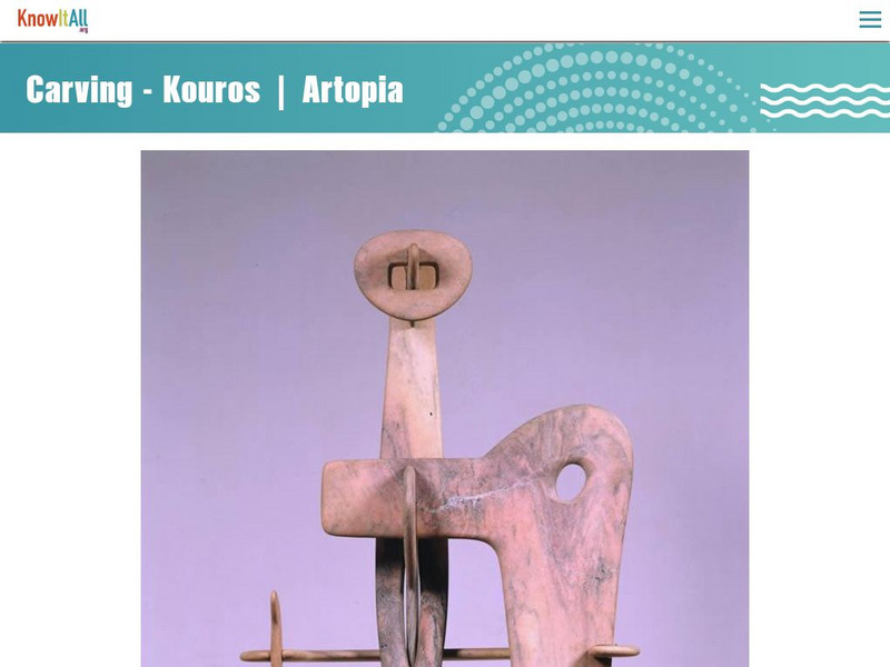 Etv: Artopic: Sculpture Critic: Kouros by Isamu Noguchi Activity Etv: Artopic: Sculpture Critic: Kouros by Isamu Noguchi Activity