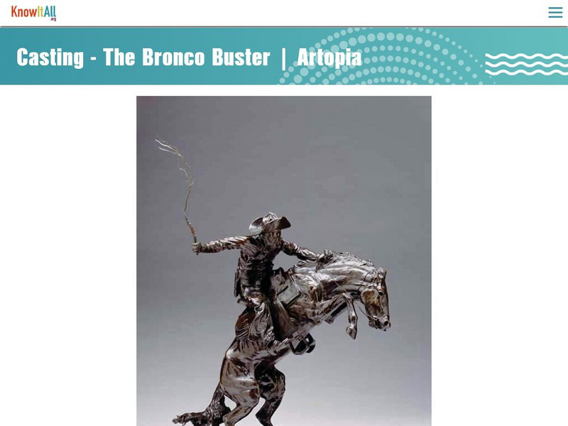 Etv: Artopia: Sculpture Critic: The Bronco Buster by Frederic Remington Activity