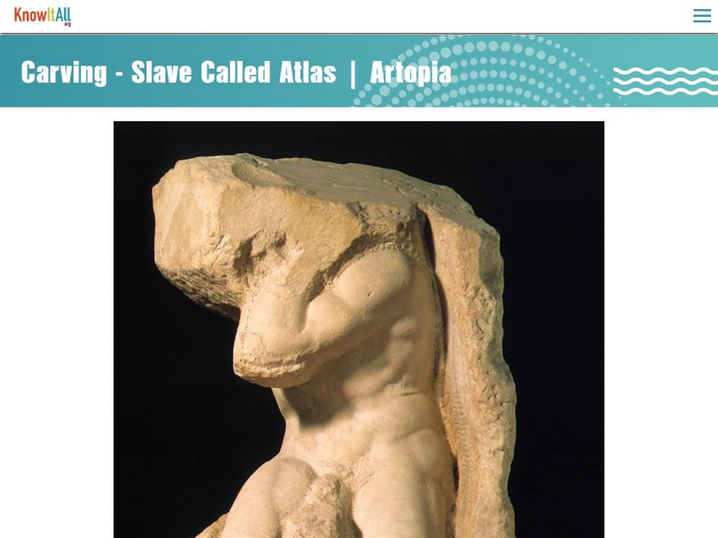 Etv: Artopia: Sculpture Critic: Slave Called Atlas by Michelangelo Activity Etv: Artopia: Sculpture Critic: Slave Called Atlas by Michelangelo Activity