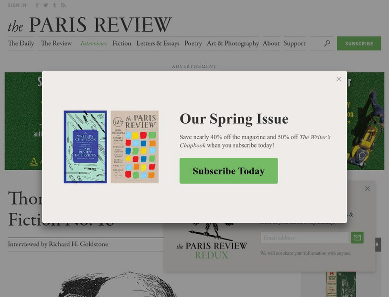 The Paris Review: Dna of Literature: Thornton Wilder Primary The Paris Review: Dna of Literature: Thornton Wilder Primary