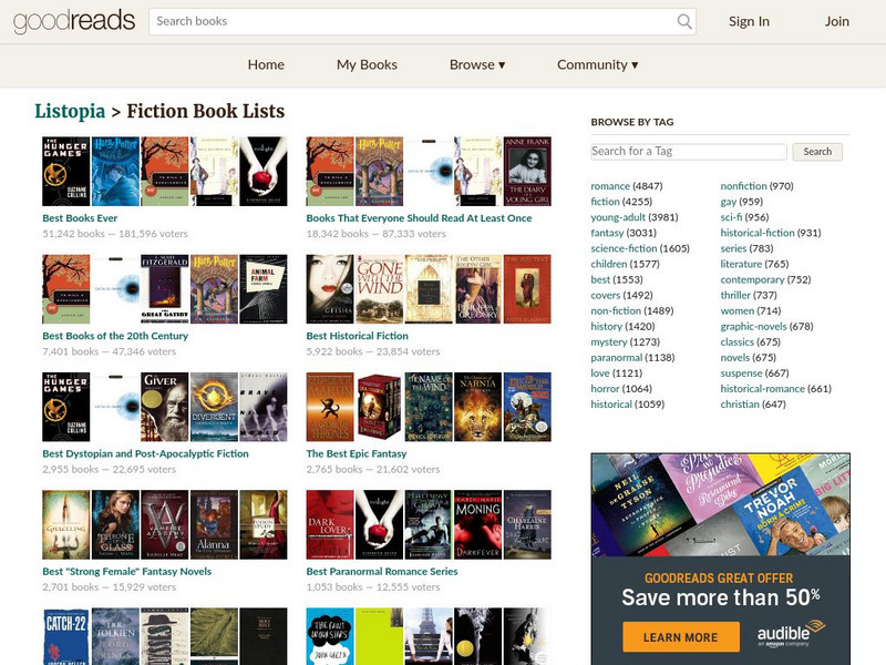 Goodreads.com: Fiction Book Lists Website Goodreads.com: Fiction Book Lists Website