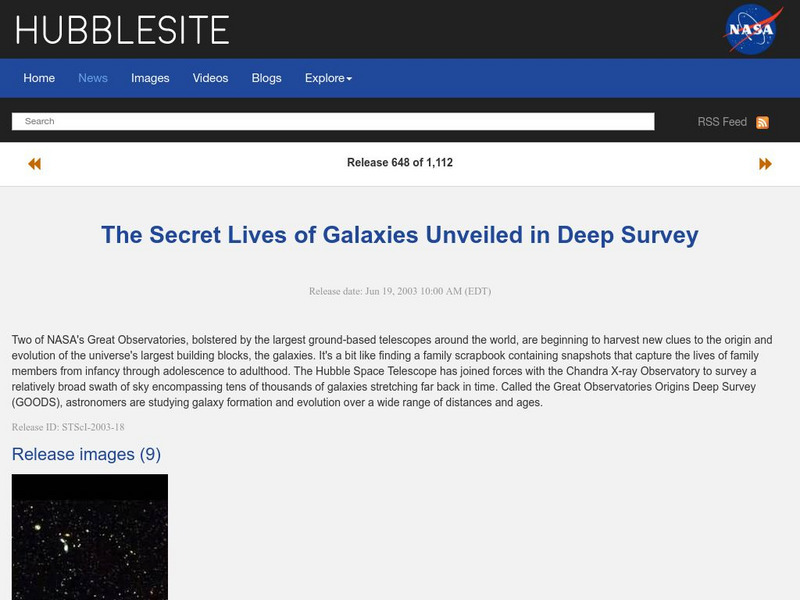 Hubble Site: Secret Lives of Galaxies Website Hubble Site: Secret Lives of Galaxies Website