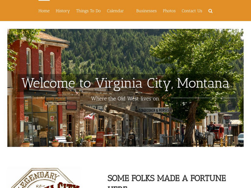 Virginia City Preservation Alliance: Virginia City History Handout Virginia City Preservation Alliance: Virginia City History Handout