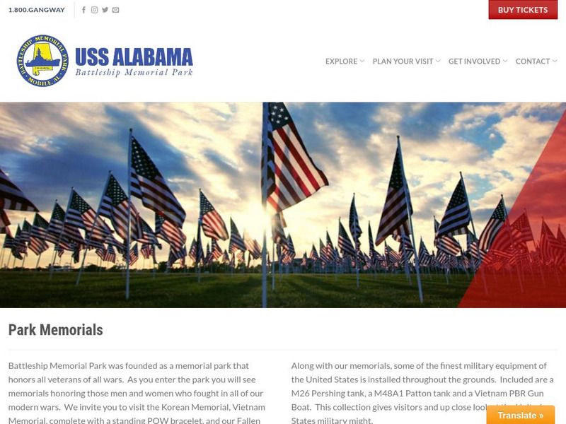 Uss Alabama Battleship Memorial Park: Park Memorials PPT Uss Alabama Battleship Memorial Park: Park Memorials PPT