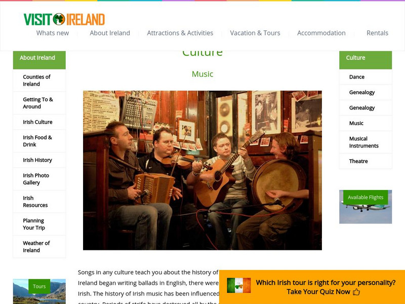 Visit Ireland: Music Handout