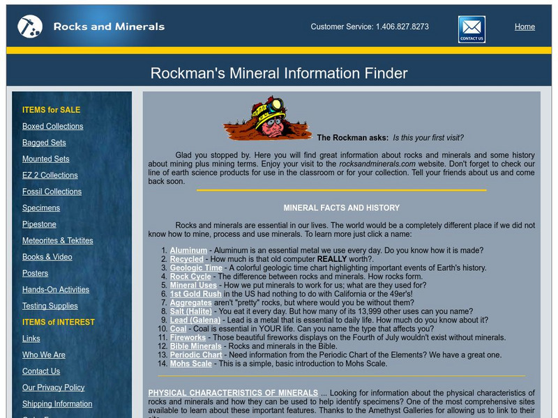Rockmans Trading Post: Welcome to the Mineral Information Finder Website Rockmans Trading Post: Welcome to the Mineral Information Finder Website