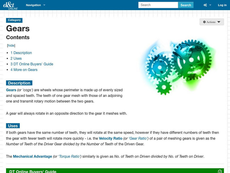 D&t Online: Gears Activity