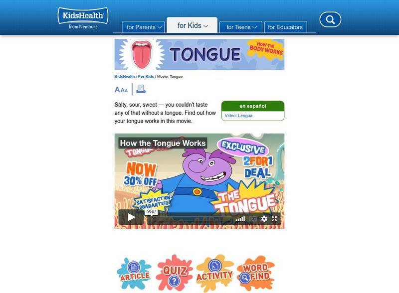 Kids Health: Tongue Unit Plan
