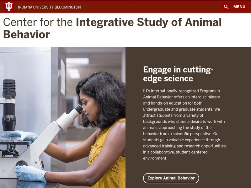 Center for the Integrative Study of Animal Behavior: Careers in Animal Behavior Website Center for the Integrative Study of Animal Behavior: Careers in Animal Behavior Website