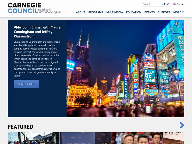 Carnegie Council: The Voice for Ethics in International Policy Activity Carnegie Council: The Voice for Ethics in International Policy Activity