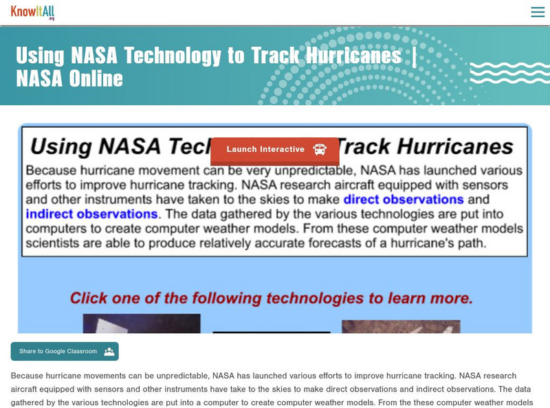 Know It All Media: Tracking Hurricane Technology Interactive Know It All Media: Tracking Hurricane Technology Interactive