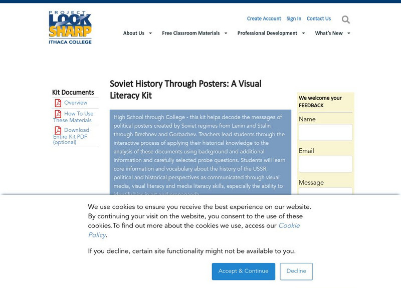 Ithaca College: Project Look Sharp: Soviet History Through Posters Lesson Plan Ithaca College: Project Look Sharp: Soviet History Through Posters Lesson Plan