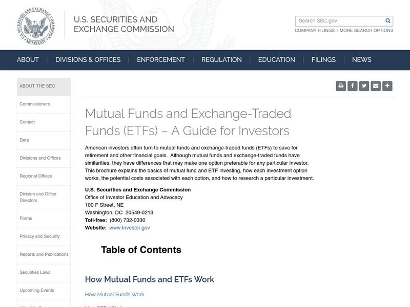 Sec: Invest Wisely an Introduction to Mutual Funds Article Sec: Invest Wisely an Introduction to Mutual Funds Article