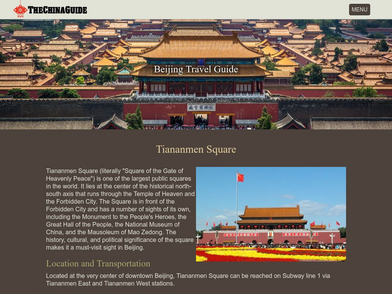 At Tiananmen Square Website At Tiananmen Square Website