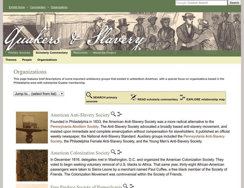 Quakers and Slavery Website