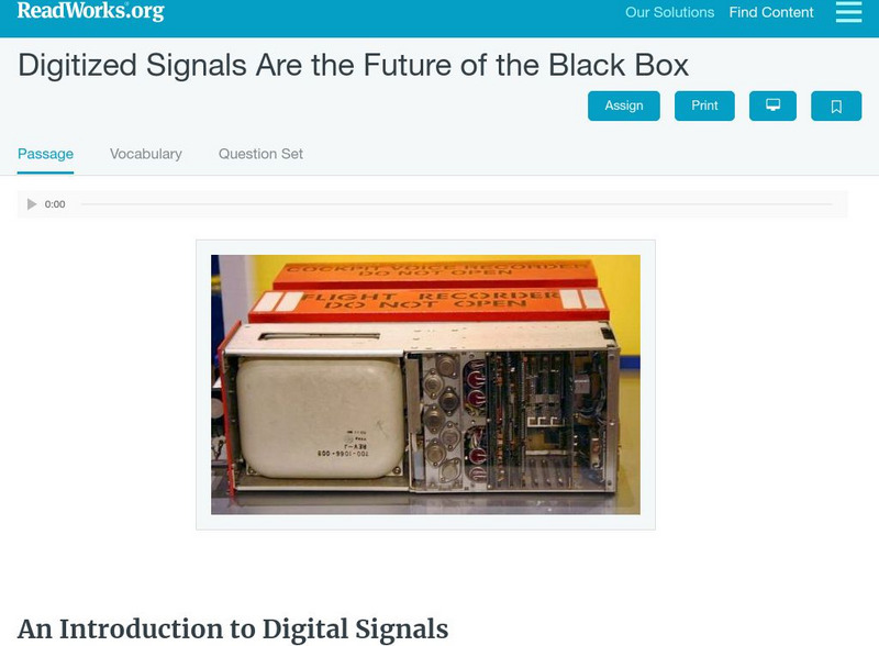 Read Works: Digitized Signals Are the Future of the Black Box Activity Read Works: Digitized Signals Are the Future of the Black Box Activity