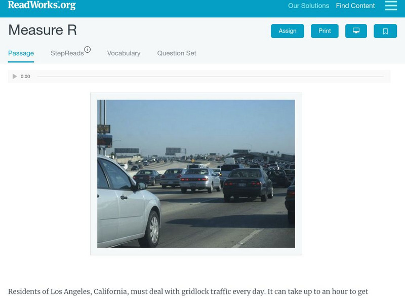 Read Works: Measure R Activity