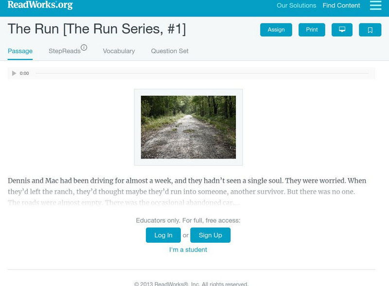 Read Works: The Run Activity