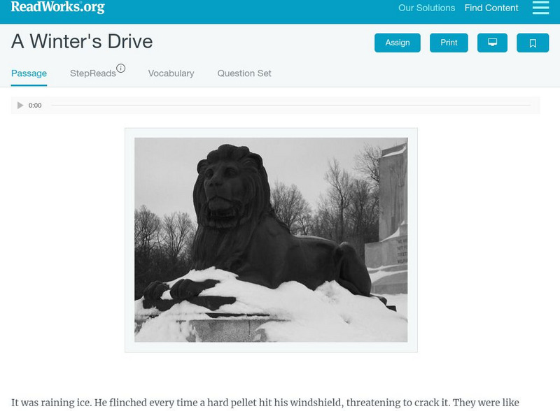 Read Works: A Winter's Drive Unit Plan