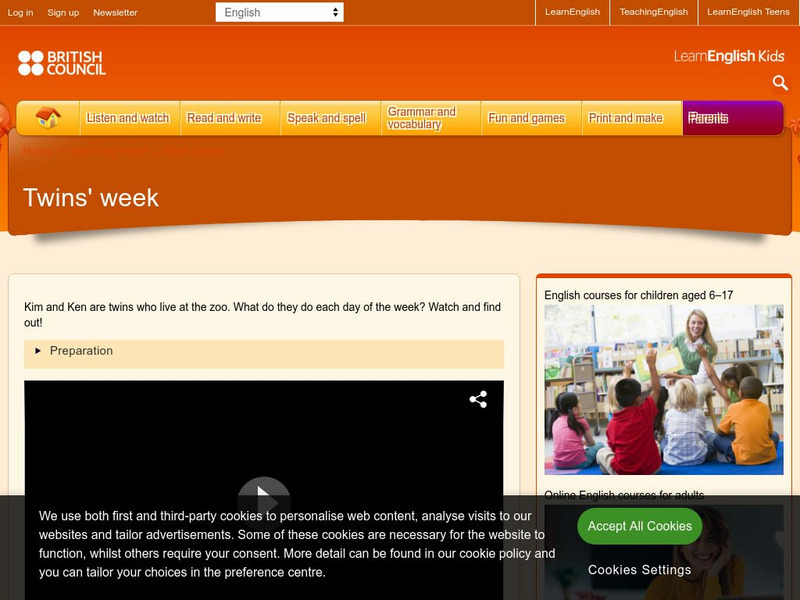 British Council: Learn English Kids: Twins' Week Instructional Video British Council: Learn English Kids: Twins' Week Instructional Video