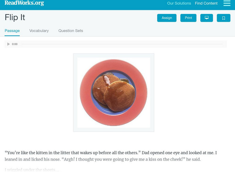 Read Works: Flip It Activity Read Works: Flip It Activity