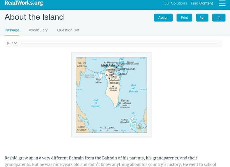 Read Works: About the Island Activity Read Works: About the Island Activity