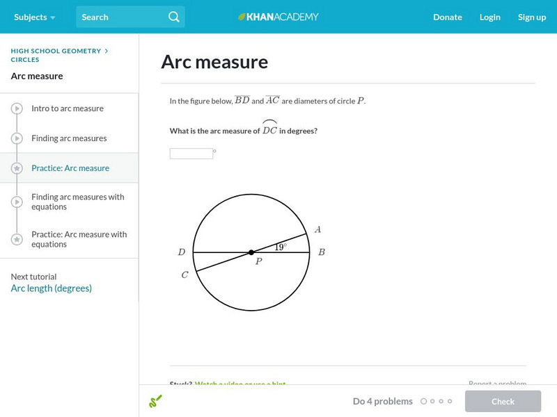 Khan Academy: Arc Measure Unit Plan Khan Academy: Arc Measure Unit Plan