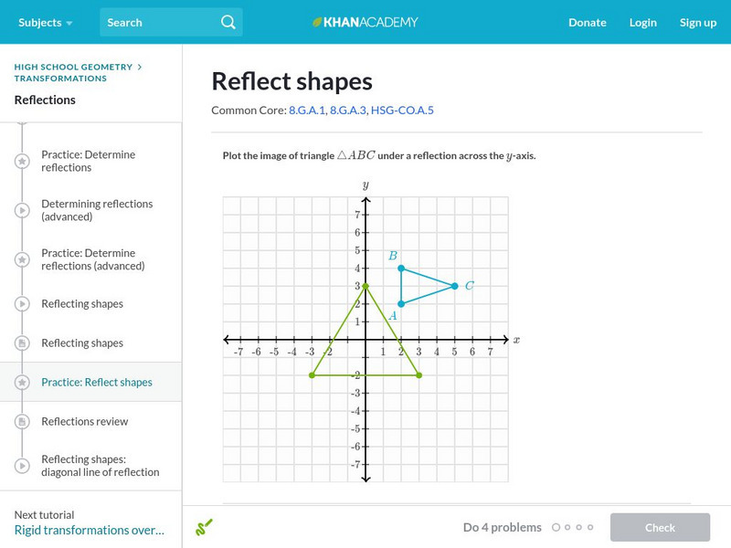Khan Academy: Reflect Shapes Unknown Type Khan Academy: Reflect Shapes Unknown Type