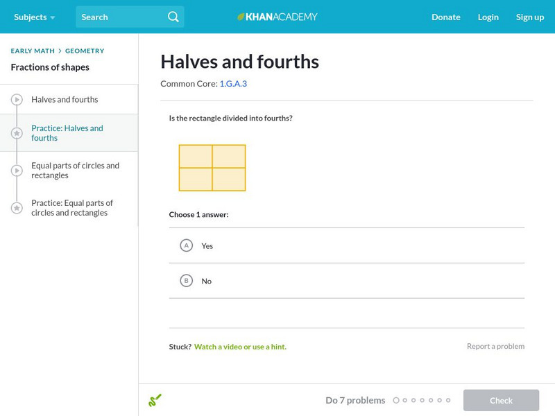 Khan Academy: Halves and Fourths Unit Plan Khan Academy: Halves and Fourths Unit Plan