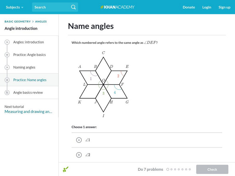 Khan Academy: Name Angles Unit Plan