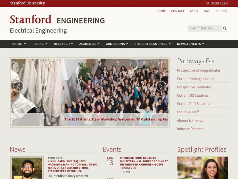 Stanford University Department of Electrical Engineering Website Stanford University Department of Electrical Engineering Website