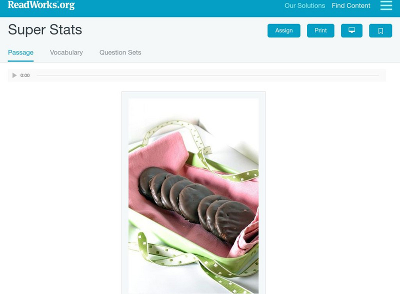 Read Works: Super Stats Activity Read Works: Super Stats Activity