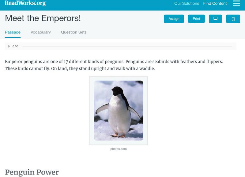 Read Works: Meet the Emperors Activity Read Works: Meet the Emperors Activity