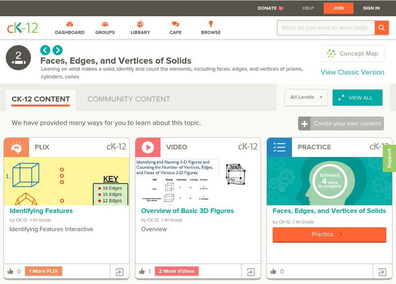 Ck 12: Elem Math: Overview of Flat Surfaces of 3 D Shapes Instructional Video Ck 12: Elem Math: Overview of Flat Surfaces of 3 D Shapes Instructional Video