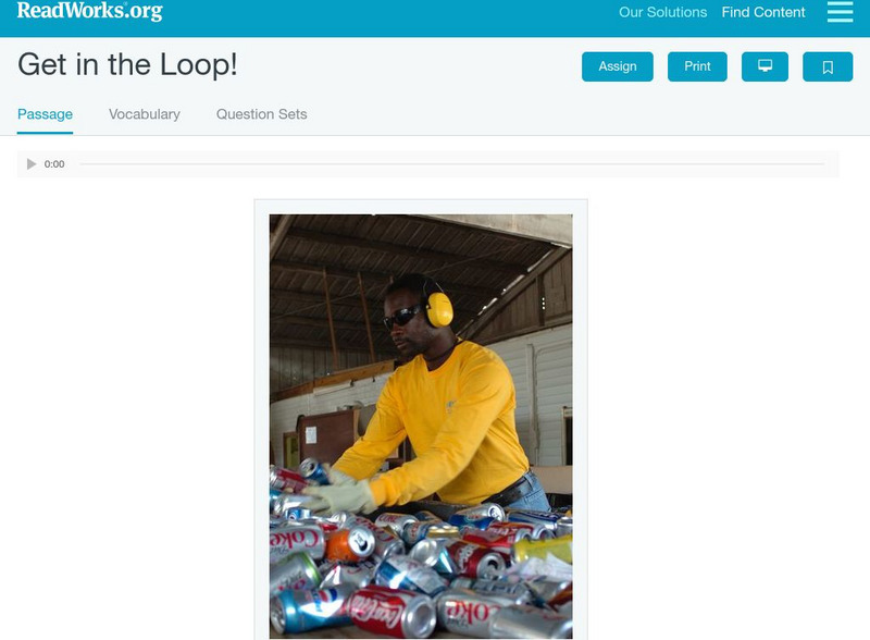 Read Works: Get in the Loop! Activity