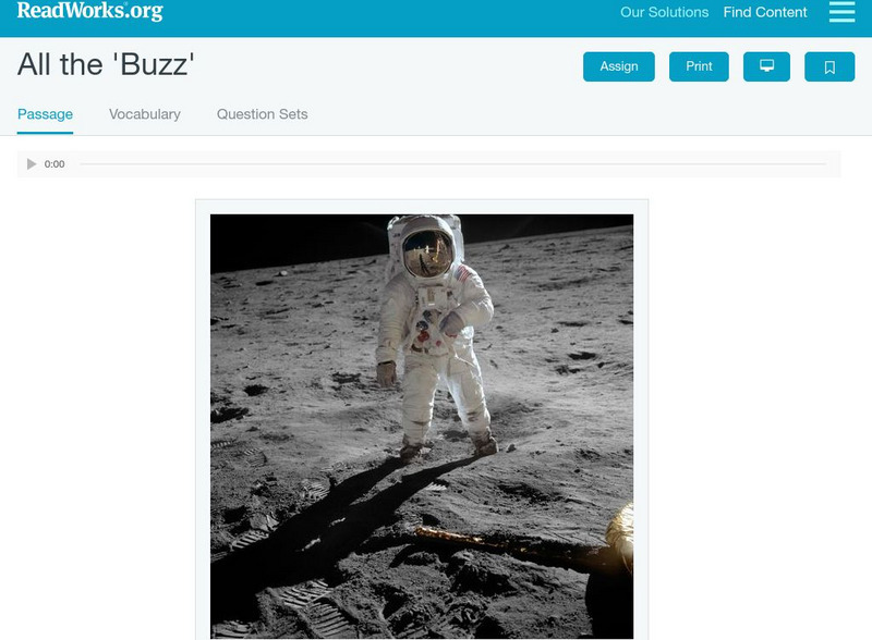 Read Works: All the 'Buzz' Activity Read Works: All the 'Buzz' Activity