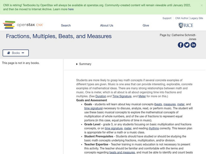 Open Stax: Catherine Schmidt Jones: Fractions, Multiples, Beats, and Measures Article Open Stax: Catherine Schmidt Jones: Fractions, Multiples, Beats, and Measures Article